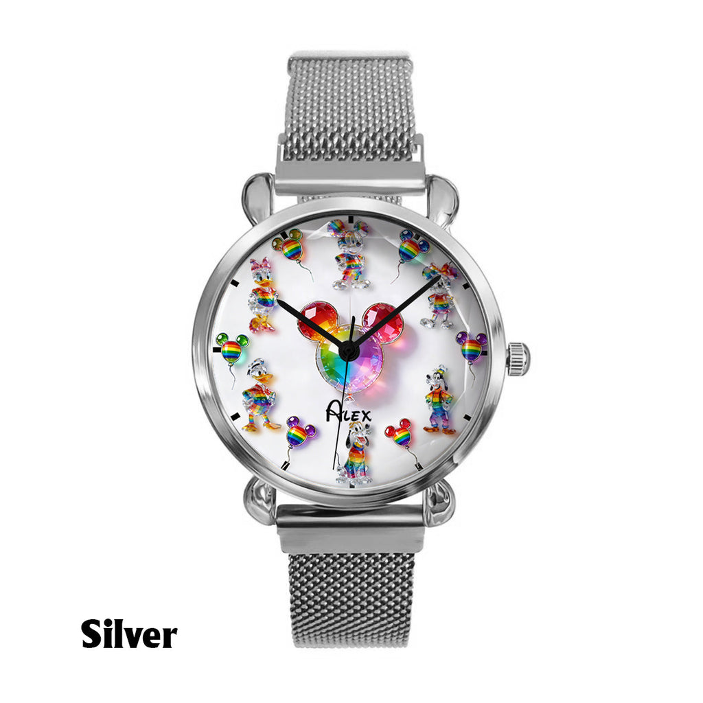 Personalized Pride Women’s Hand Watch with Colorful Design Women Hand Watch GradoCreations