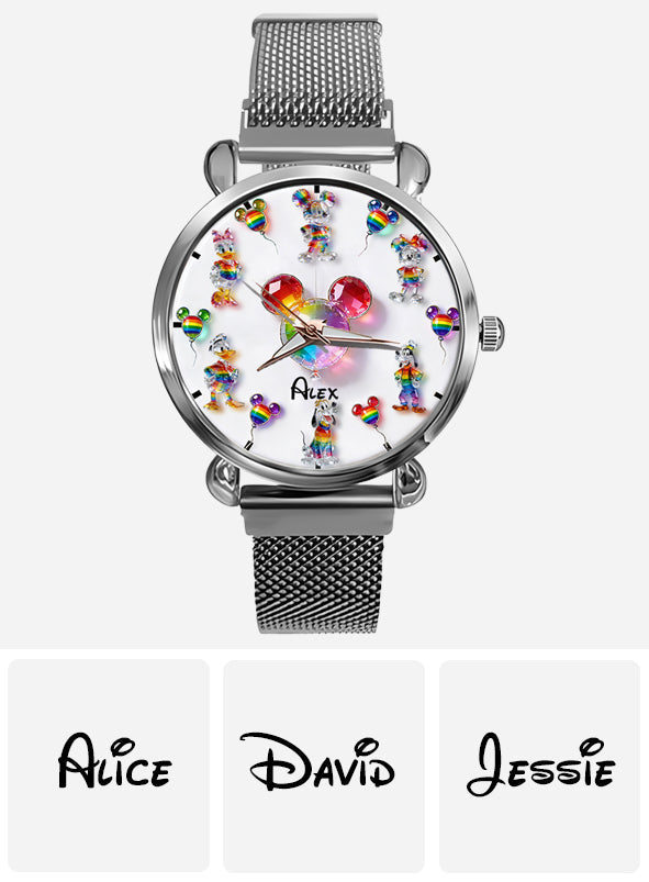 Personalized Pride Women’s Hand Watch with Colorful Design Women Hand Watch GradoCreations
