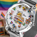 Personalized LGBT Support Women's Watch Custom Name Gift Women Hand Watch GradoCreations