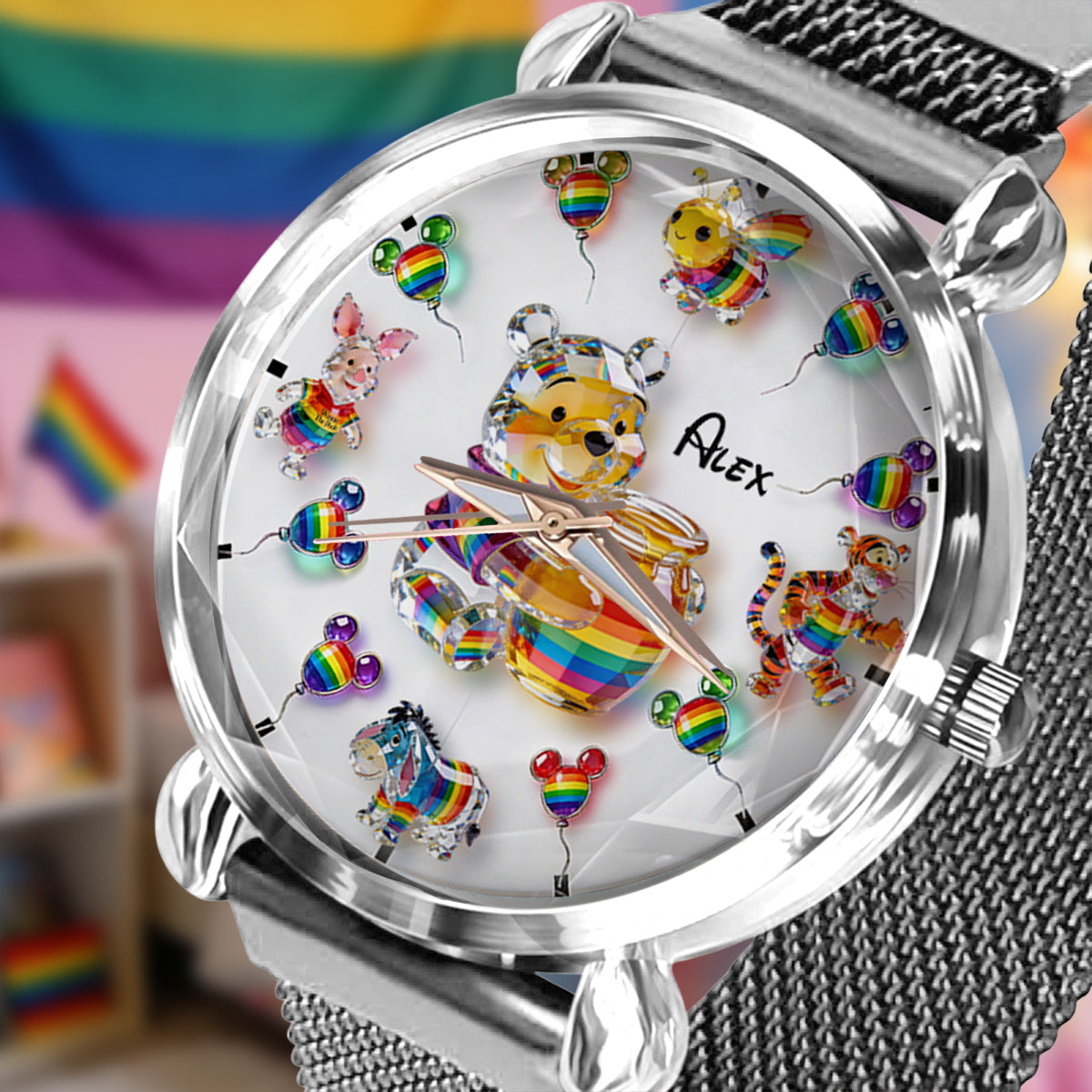Personalized LGBT Support Women's Watch Custom Name Gift Women Hand Watch GradoCreations