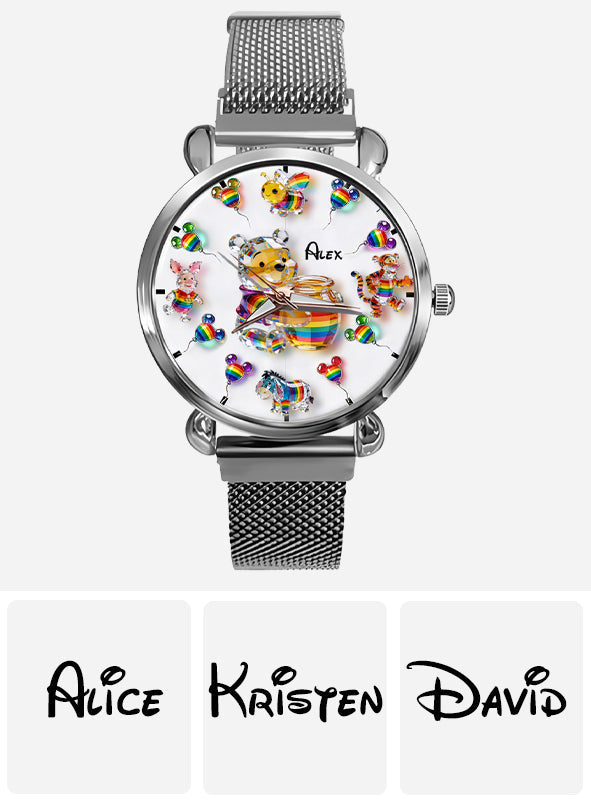 Personalized LGBT Support Women's Watch Custom Name Gift Women Hand Watch GradoCreations