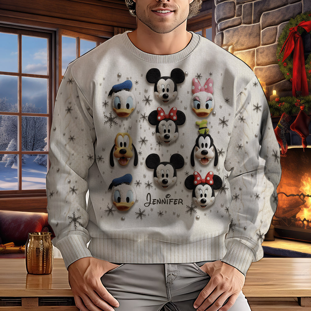 Personalized Friends Ugly Sweater Custom Name Winter Gift Ugly Sweater GradoCreations