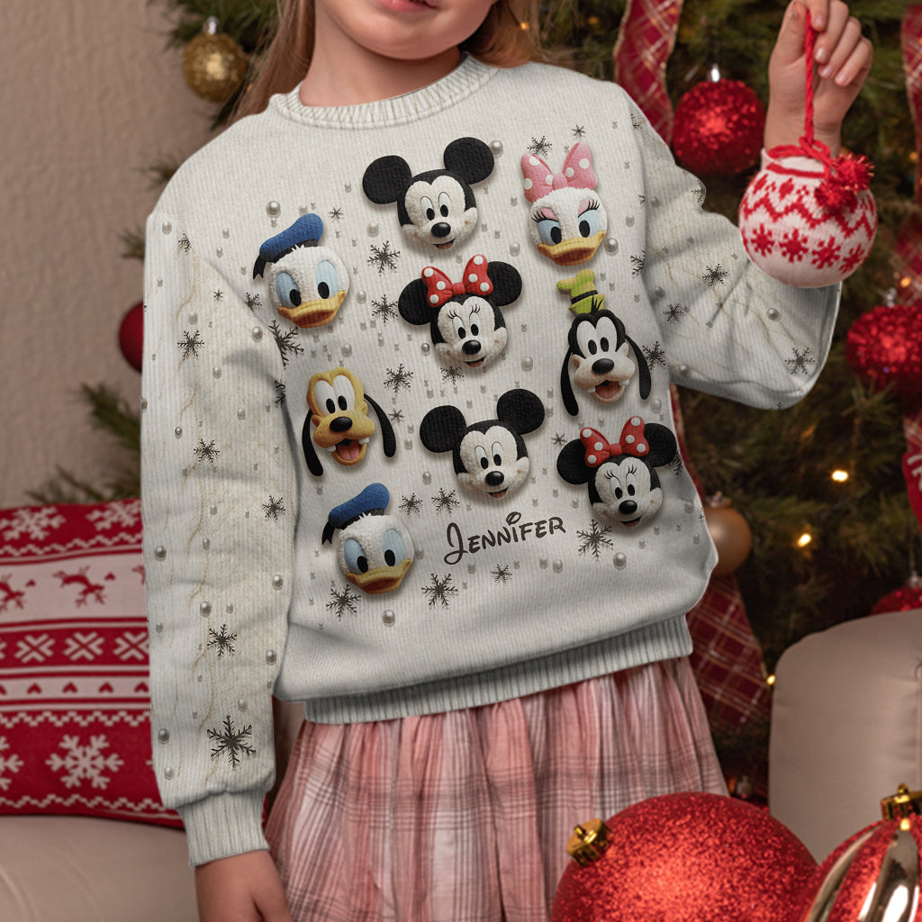 Personalized Friends Ugly Sweater Custom Name Winter Gift Ugly Sweater GradoCreations