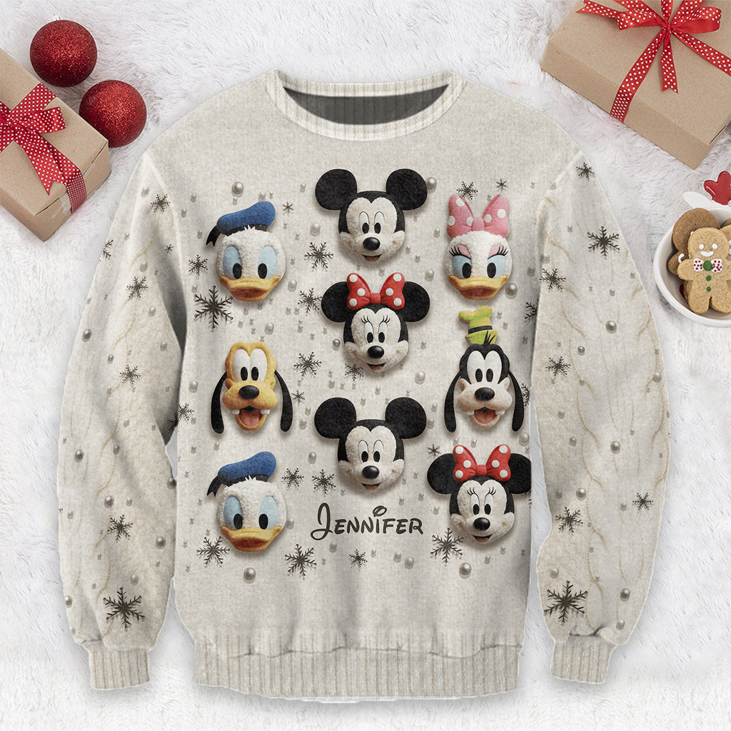 Personalized Friends Ugly Sweater Custom Name Winter Gift Ugly Sweater GradoCreations