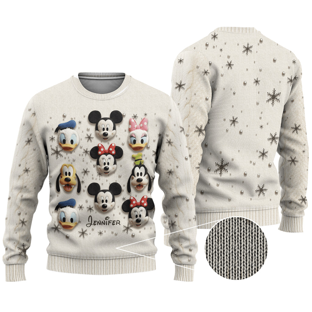 Personalized Friends Ugly Sweater Custom Name Winter Gift Ugly Sweater GradoCreations