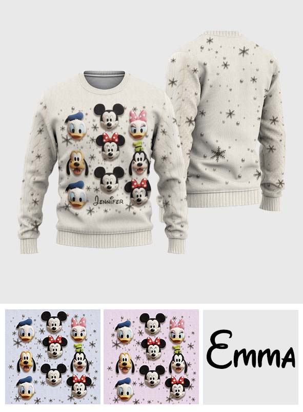 Personalized Friends Ugly Sweater Custom Name Winter Gift Ugly Sweater GradoCreations