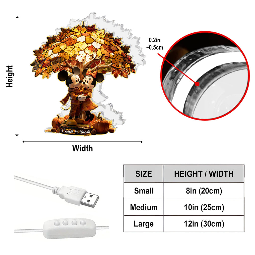 Personalized Acrylic LED Night Light Custom Shape Gift for Kids Acrylic LED Night Light GradoCreations