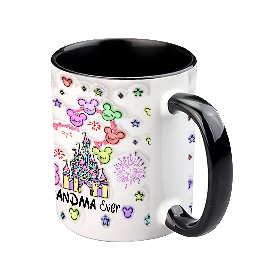 Personalized Accent Mug Best Grandma Ever Custom Names Gift Accent Mug GradoCreations