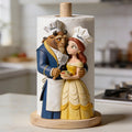 Personalized Beauty and the Beast Paper Towel Stand for Couples Gift Paper Towel Stand GradoCreations