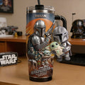 Personalized Star Wars Tumbler with Plush Charm for Fans Tumbler With Plush Charm GradoCreations