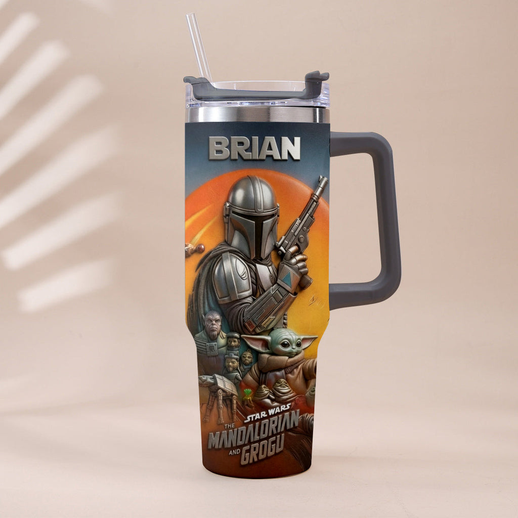Personalized Star Wars Tumbler with Plush Charm for Fans Tumbler With Plush Charm GradoCreations