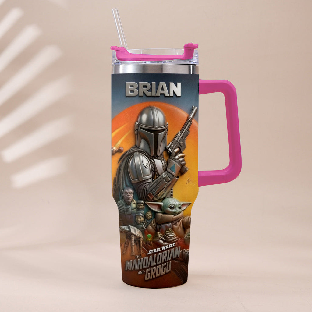 Personalized Star Wars Tumbler with Plush Charm for Fans Tumbler With Plush Charm GradoCreations