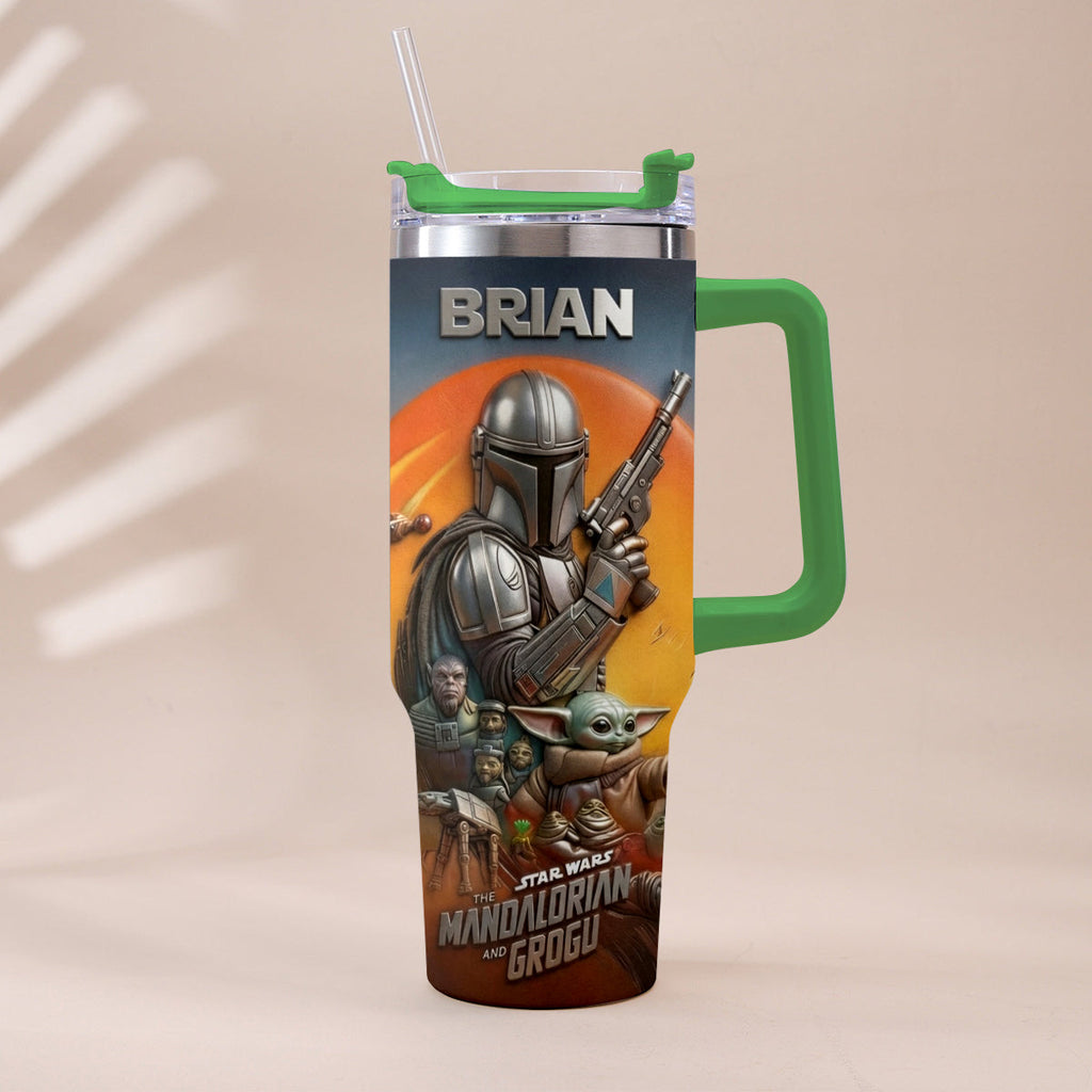 Personalized Star Wars Tumbler with Plush Charm for Fans Tumbler With Plush Charm GradoCreations