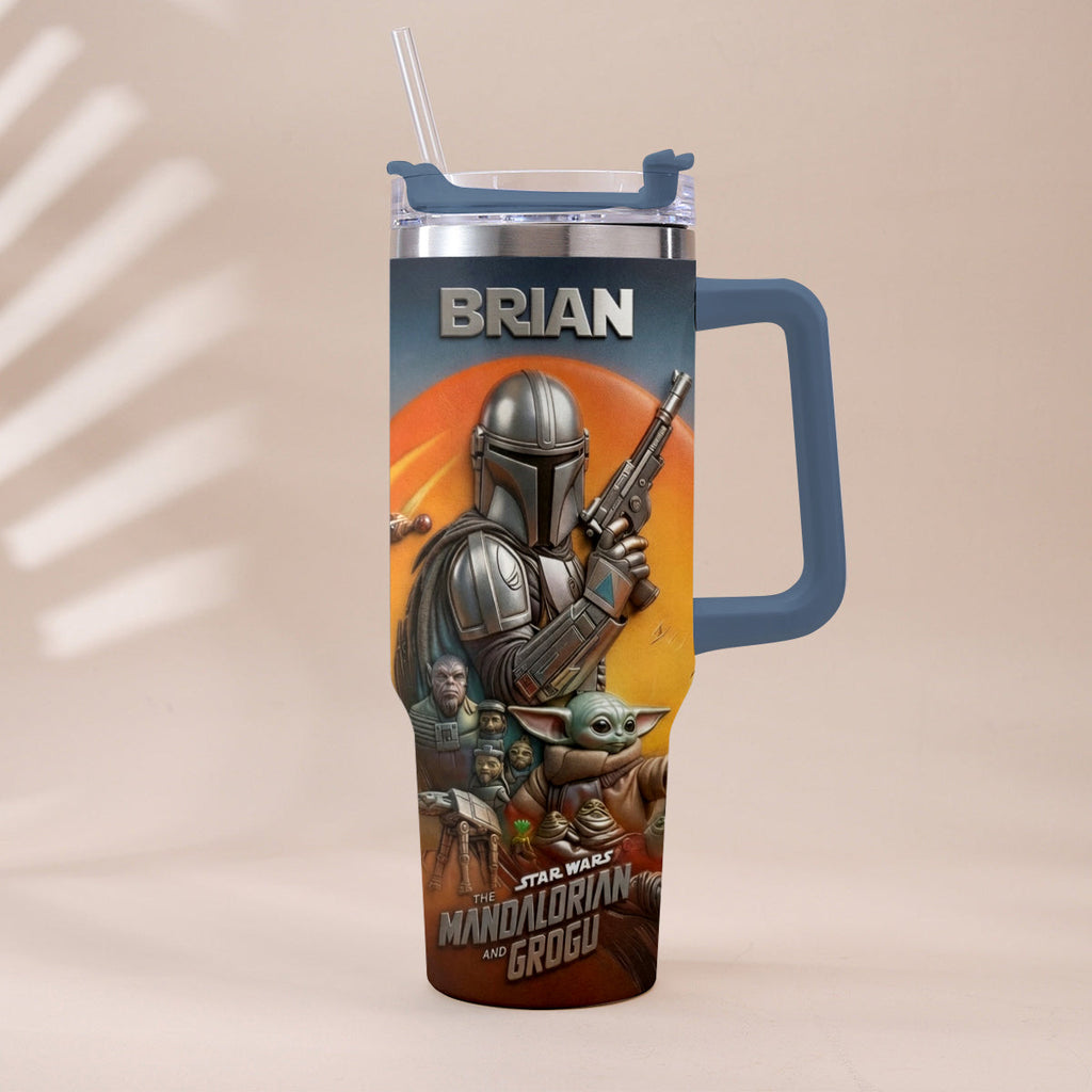 Personalized Star Wars Tumbler with Plush Charm for Fans Tumbler With Plush Charm GradoCreations