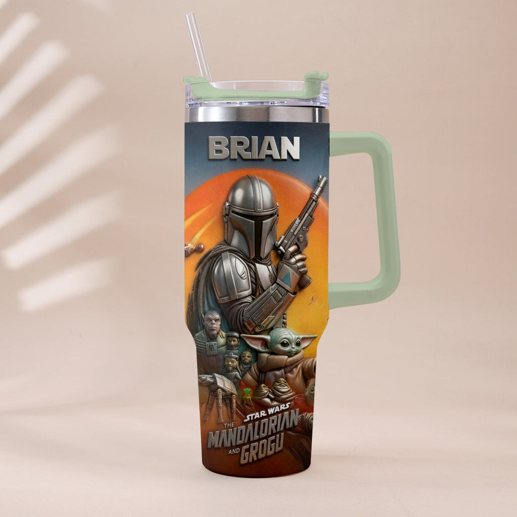 Personalized Star Wars Tumbler with Plush Charm for Fans Tumbler With Plush Charm GradoCreations