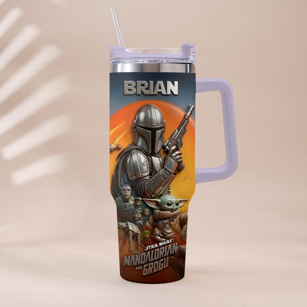 Personalized Star Wars Tumbler with Plush Charm for Fans Tumbler With Plush Charm GradoCreations