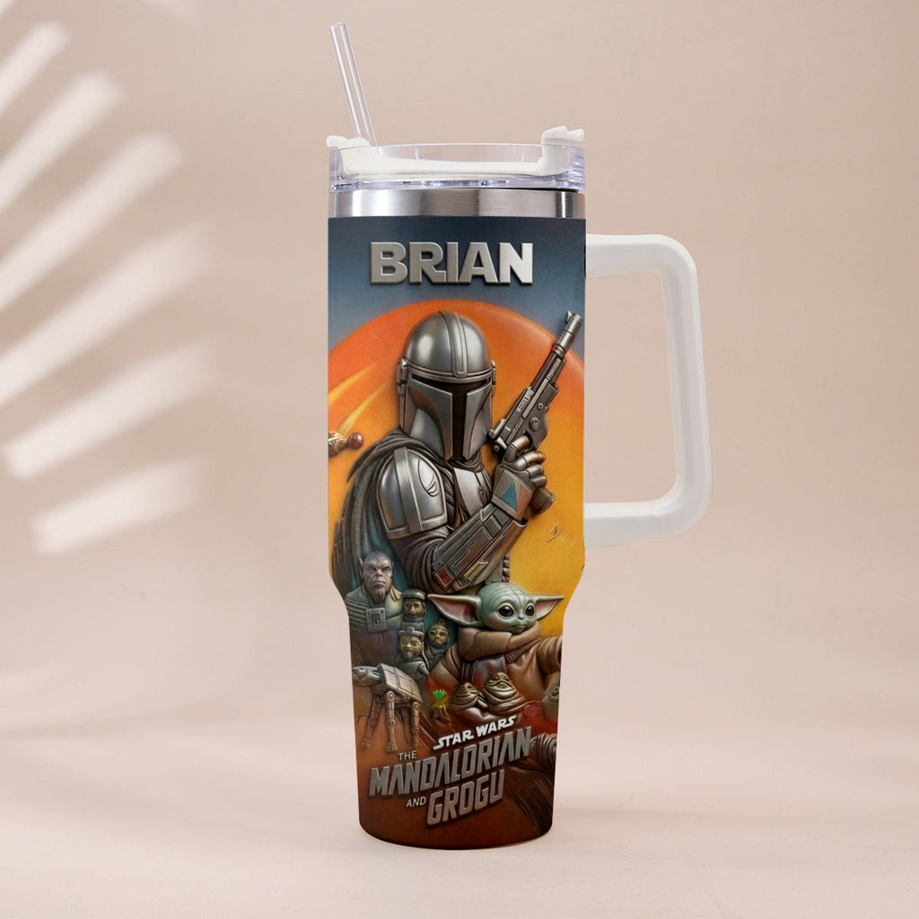 Personalized Star Wars Tumbler with Plush Charm for Fans Tumbler With Plush Charm GradoCreations