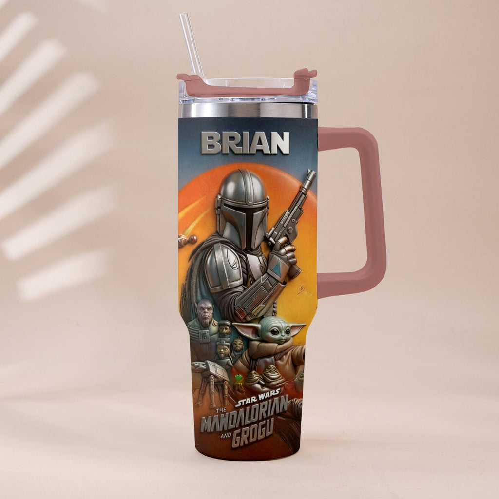 Personalized Star Wars Tumbler with Plush Charm for Fans Tumbler With Plush Charm GradoCreations