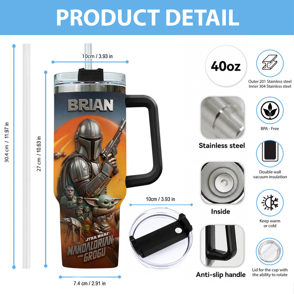 Personalized Star Wars Tumbler with Plush Charm for Fans Tumbler With Plush Charm GradoCreations