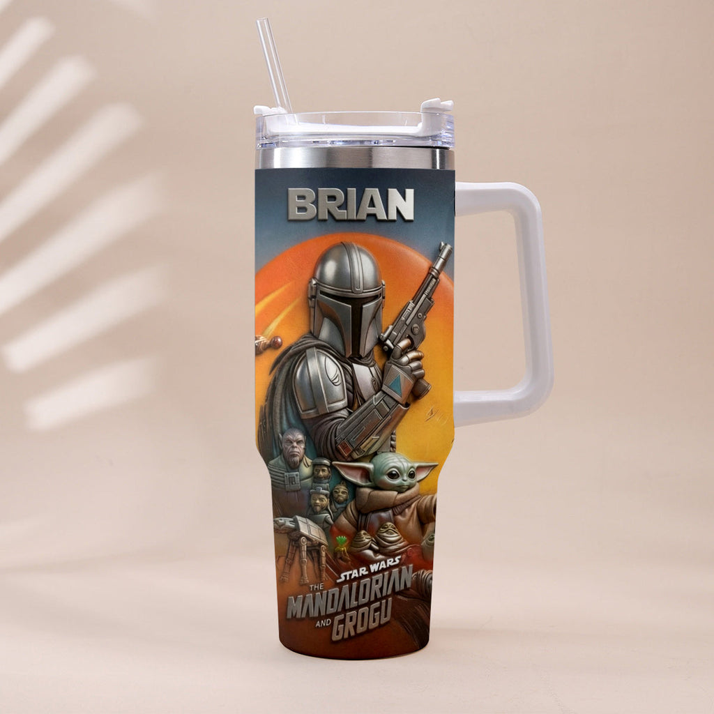 Personalized Star Wars Tumbler with Plush Charm for Fans Tumbler With Plush Charm GradoCreations