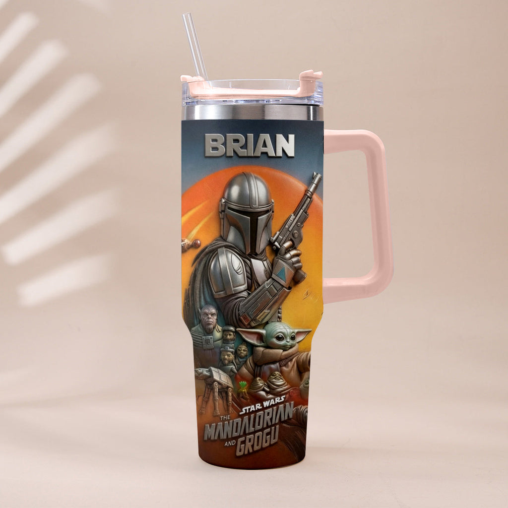 Personalized Star Wars Tumbler with Plush Charm for Fans Tumbler With Plush Charm GradoCreations