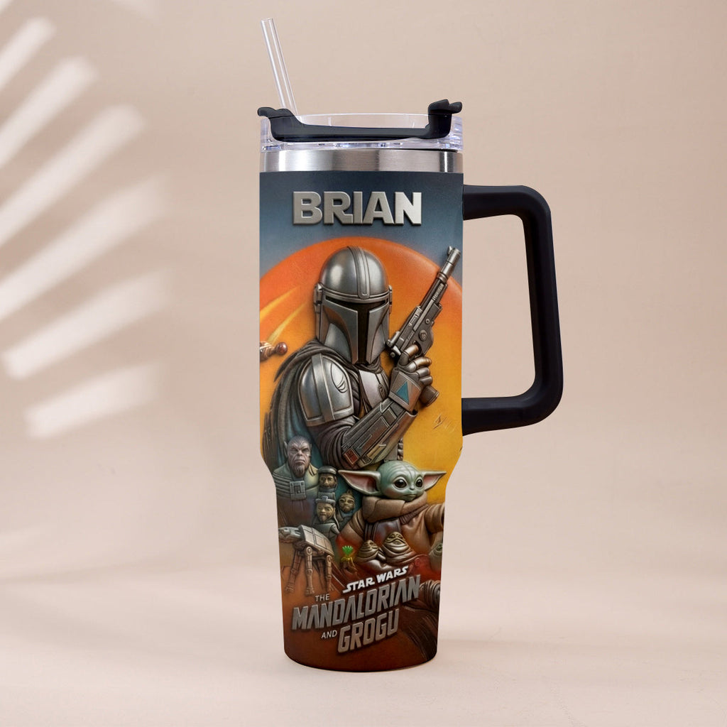 Personalized Star Wars Tumbler with Plush Charm for Fans Tumbler With Plush Charm GradoCreations