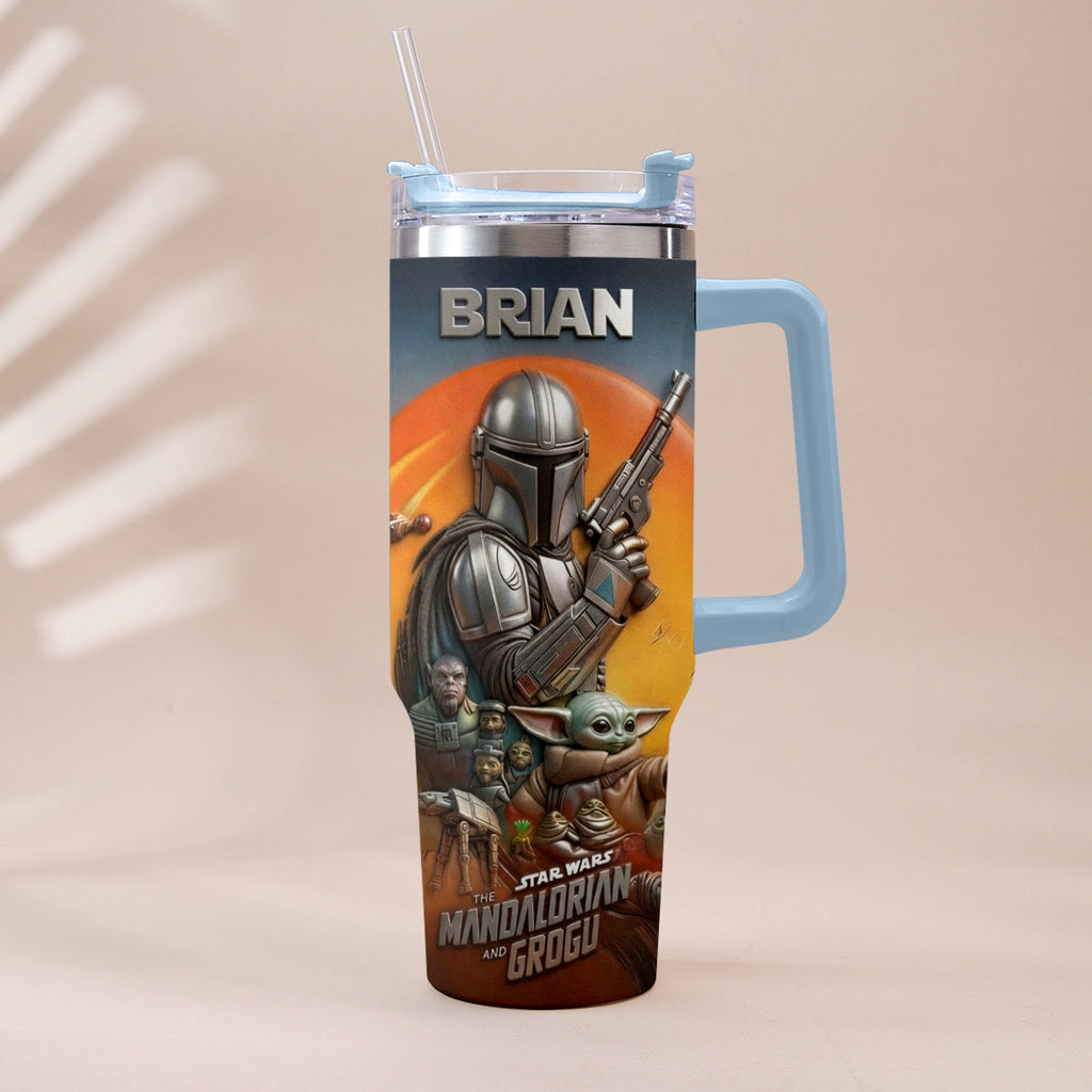 Personalized Star Wars Tumbler with Plush Charm for Fans Tumbler With Plush Charm GradoCreations