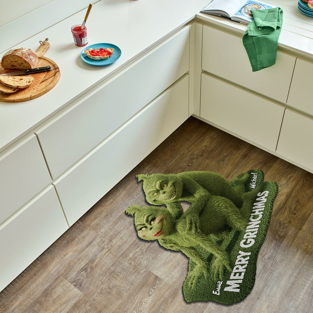 Personalized Grinch-Themed Non-Slip Tufted Rug for Christmas Decor Non-Slip Tufted Rug GradoCreations