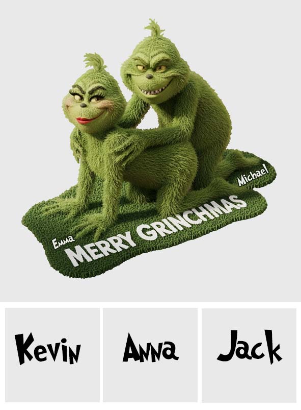 Personalized Grinch-Themed Non-Slip Tufted Rug for Christmas Decor Non-Slip Tufted Rug GradoCreations