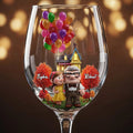 Personalized Couple Wine Glass High Stem Custom Name Gift Wine Glass With Long Stem GradoCreations