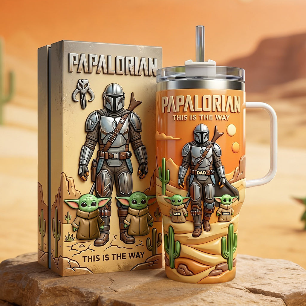 Personalized Galaxy Tumbler with Handle Gift for Dad Tumbler With Handle GradoCreations