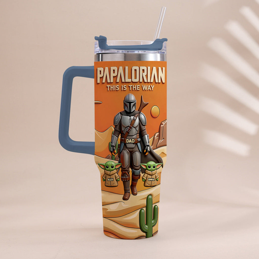 Personalized Galaxy Tumbler with Handle Gift for Dad Tumbler With Handle GradoCreations