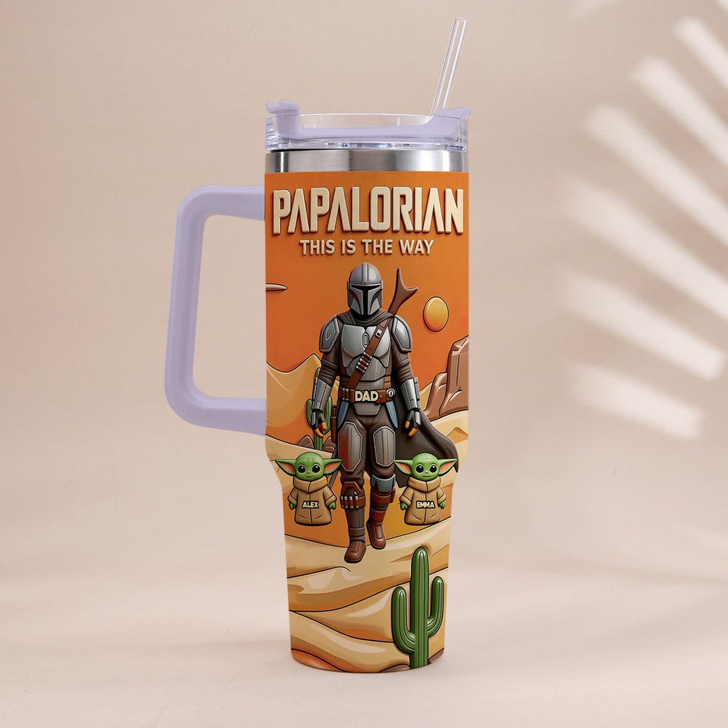 Personalized Galaxy Tumbler with Handle Gift for Dad Tumbler With Handle GradoCreations