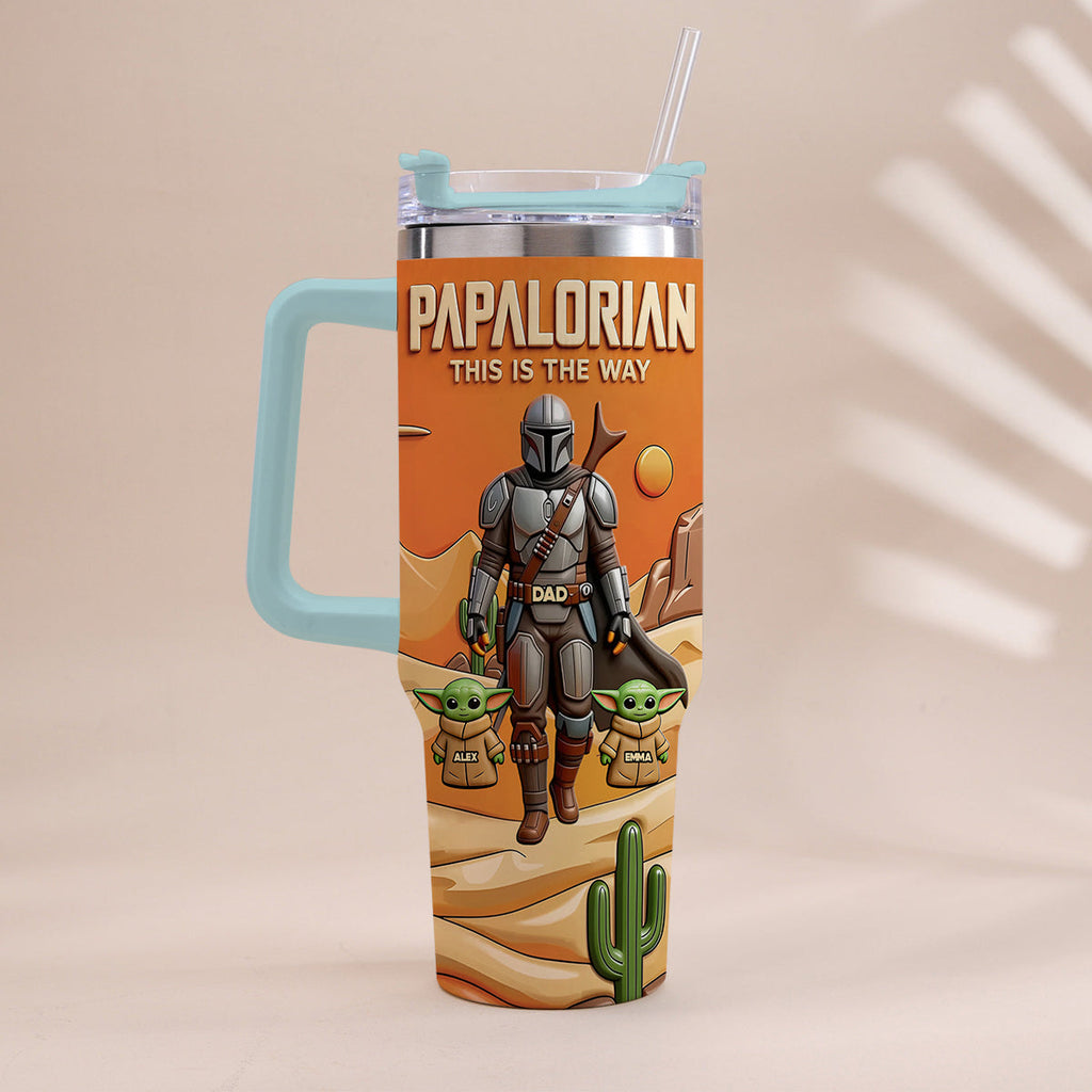 Personalized Galaxy Tumbler with Handle Gift for Dad Tumbler With Handle GradoCreations