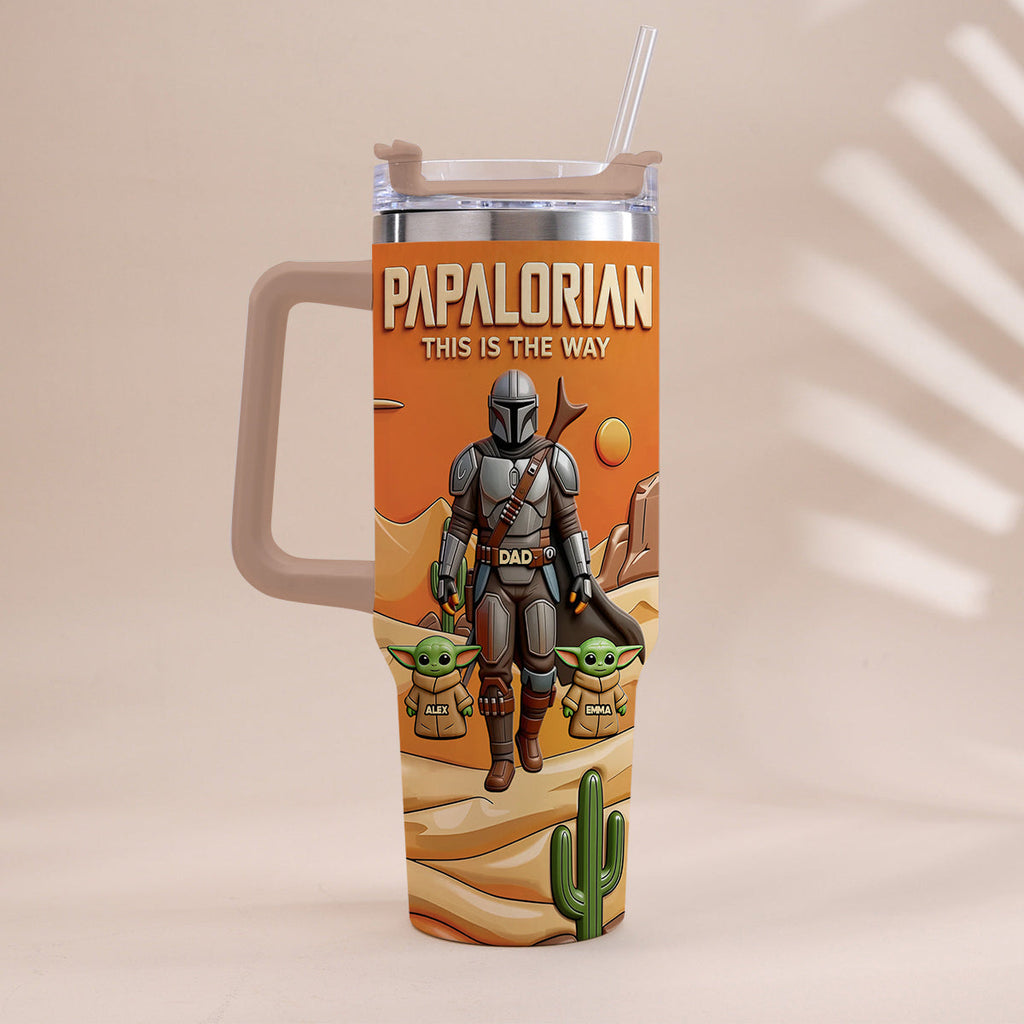 Personalized Galaxy Tumbler with Handle Gift for Dad Tumbler With Handle GradoCreations