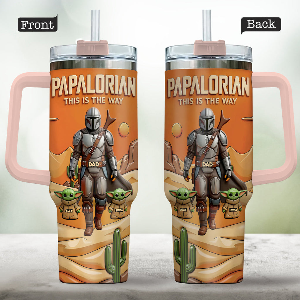 Personalized Galaxy Tumbler with Handle Gift for Dad Tumbler With Handle GradoCreations