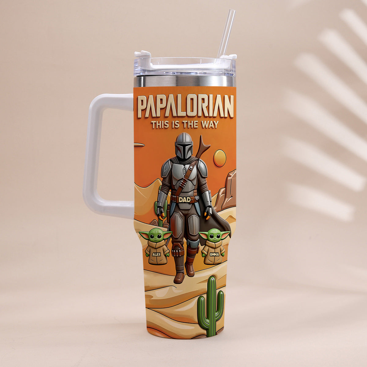 Personalized Galaxy Tumbler with Handle Gift for Dad Tumbler With Handle GradoCreations
