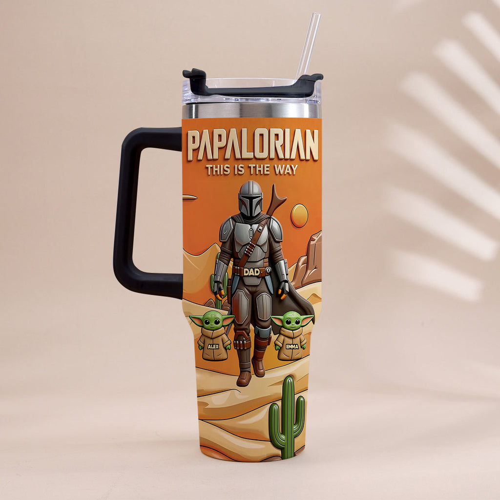 Personalized Galaxy Tumbler with Handle Gift for Dad Tumbler With Handle GradoCreations