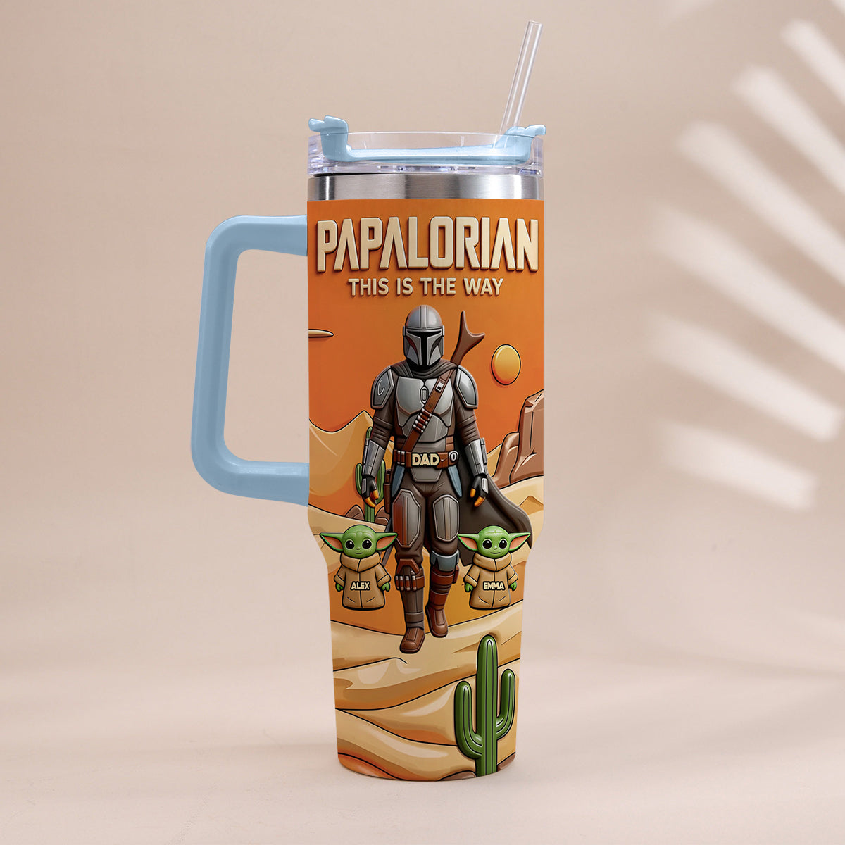 Personalized Galaxy Tumbler with Handle Gift for Dad Tumbler With Handle GradoCreations