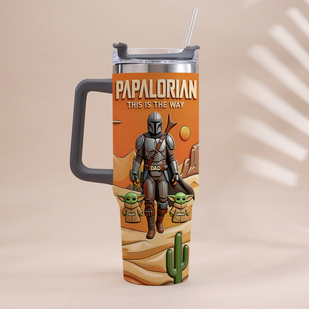 Personalized Galaxy Tumbler with Handle Gift for Dad Tumbler With Handle GradoCreations