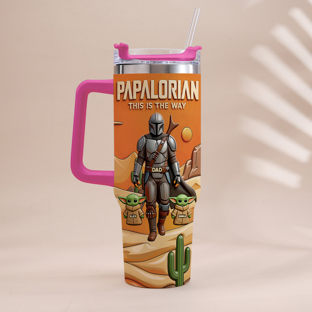 Personalized Galaxy Tumbler with Handle Gift for Dad Tumbler With Handle GradoCreations