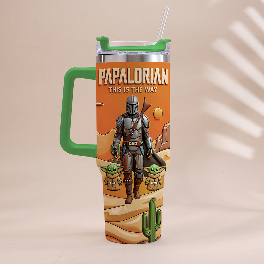 Personalized Galaxy Tumbler with Handle Gift for Dad Tumbler With Handle GradoCreations