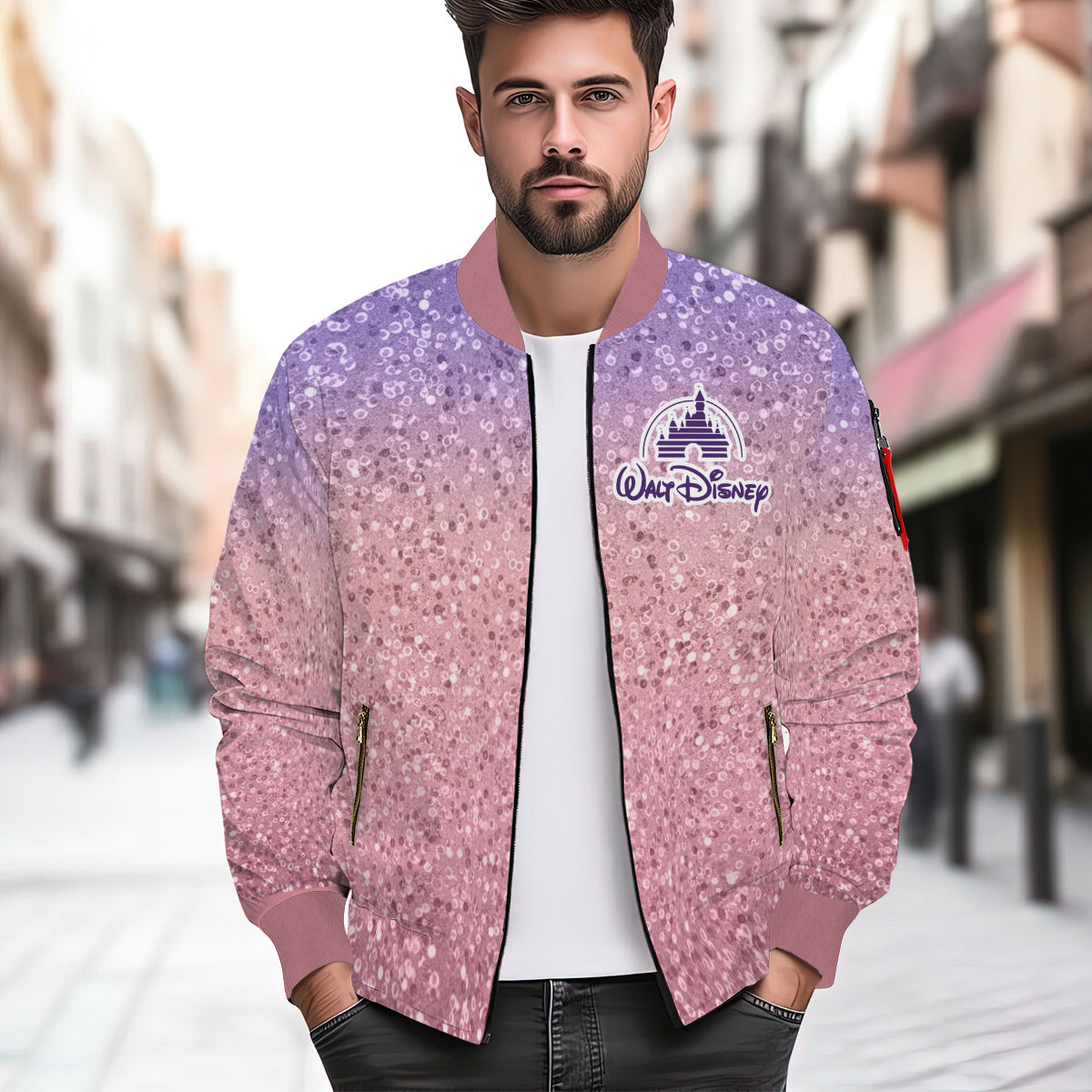 Personalized Sequin Bomber Jacket Custom Name for Kids Bomber Jacket GradoCreations