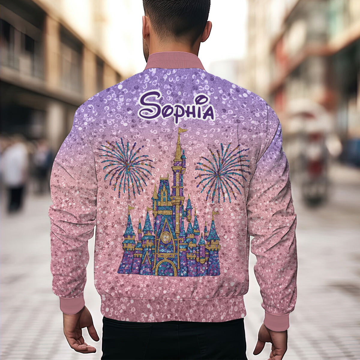 Personalized Sequin Bomber Jacket Custom Name for Kids Bomber Jacket GradoCreations