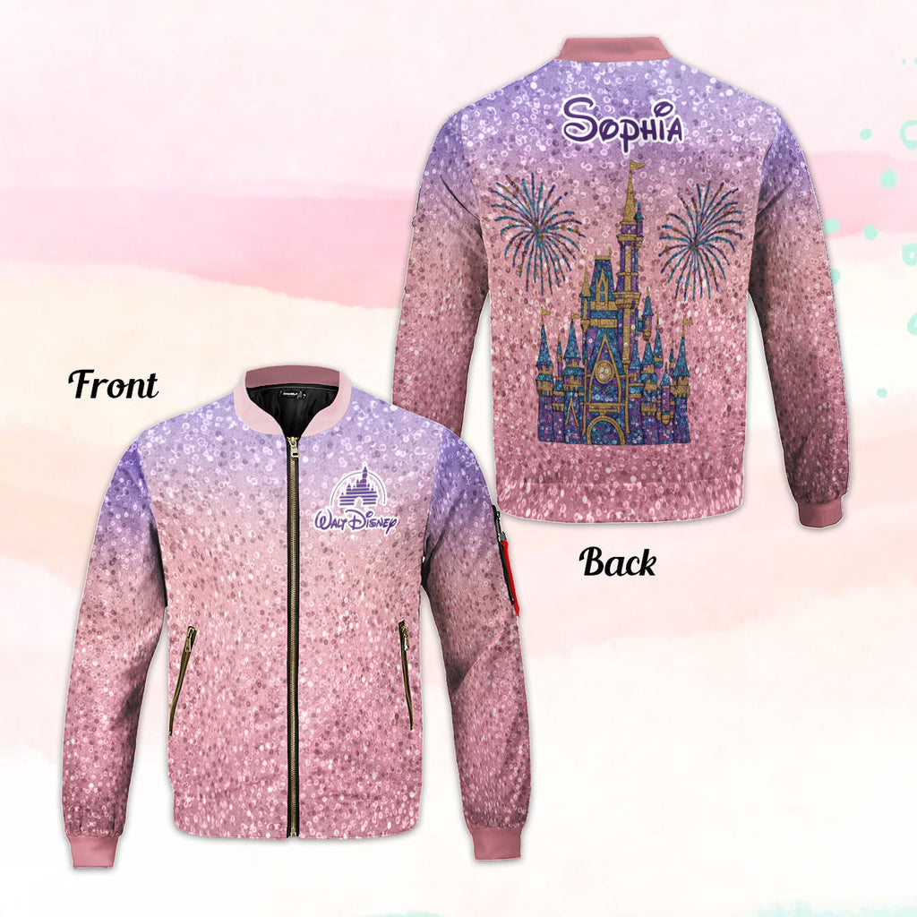 Personalized Sequin Bomber Jacket Custom Name for Kids Bomber Jacket GradoCreations