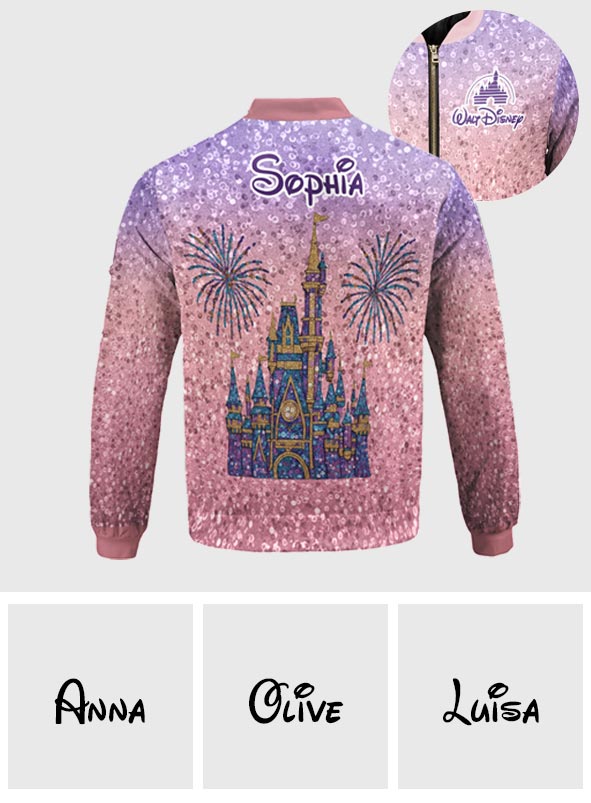 Personalized Sequin Bomber Jacket Custom Name for Kids Bomber Jacket GradoCreations