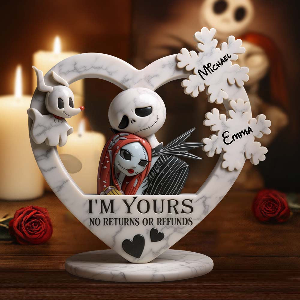 Personalized Nightmare Before Christmas Acrylic Plaque Unique Gift Custom Shaped Acrylic Plaque GradoCreations