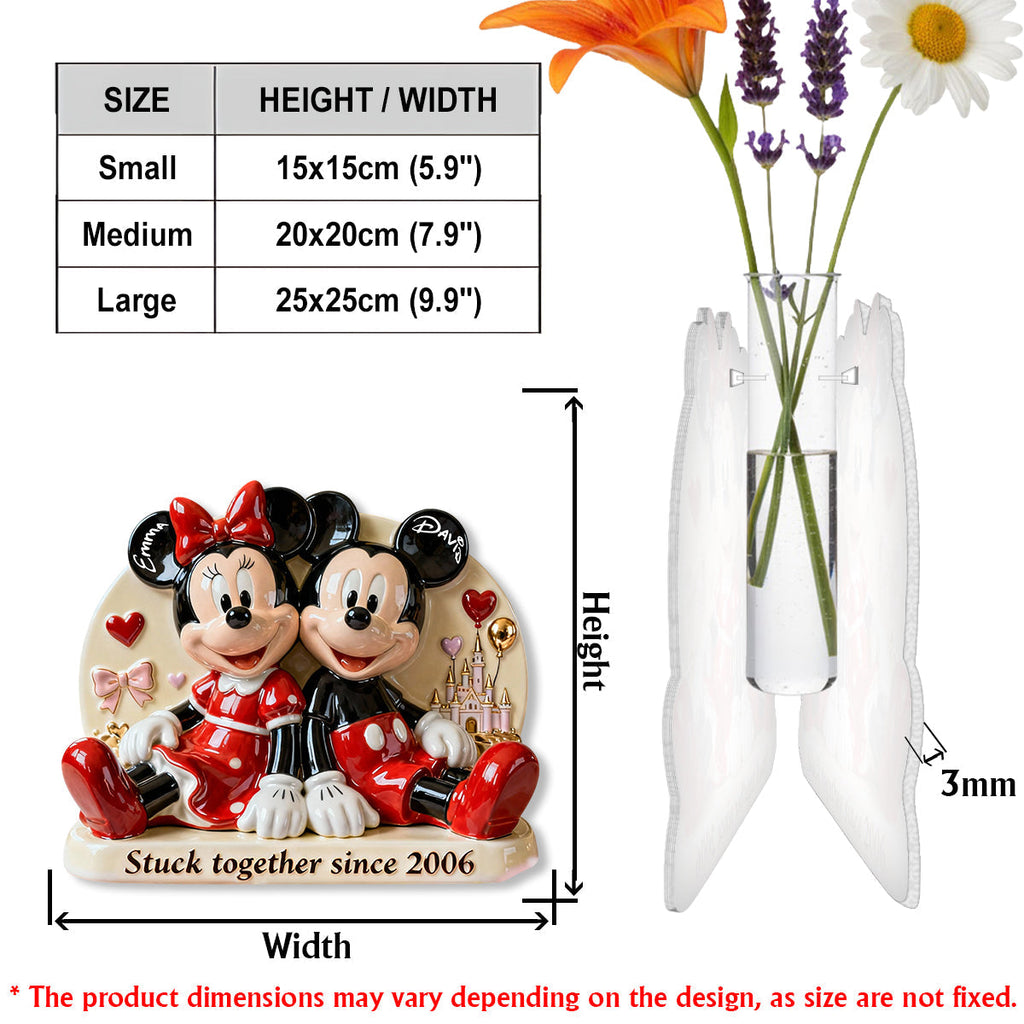 Personalized Acrylic Flower Vase Custom Shape for Home Decor Custom Shape Acrylic Flower Vase GradoCreations