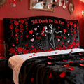 Personalized Till Death Do Us Part Headboard Slipcover for Couples Headboard Slipcover GradoCreations