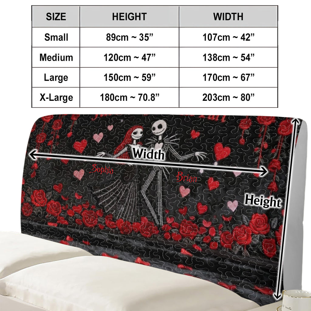 Personalized Till Death Do Us Part Headboard Slipcover for Couples Headboard Slipcover GradoCreations
